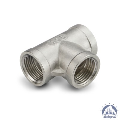 Тройник нержавеющий ВР-ВР-ВР DN 65 2 1/2" 76,1 мм AISI 304 купить в Таразе